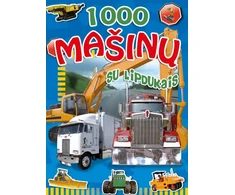 KNYGA 1000 mašinų su lipdukais