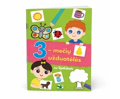 KNYGA 3-mečių užduotėlės su lipdukais