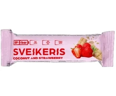 KNYGA Batonėlis EPBAR Sveikeris, braškinis, 50 g
