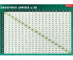 KNYGA Daugybos lentelė iki 20