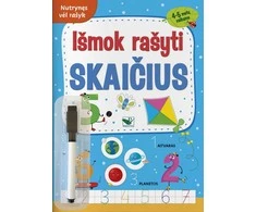 KNYGA Išmok rašyti skaičius. 4-5 metų vaikams. Su flomasteriu