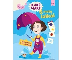 KNYGA Kakė Makė ir metų laikai. Mažyliams. Užduotėlės ir 70 lipdukų