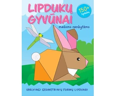 KNYGA Lipdukų knygelė Lipdukų gyvūnai