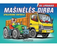 KNYGA Mašinėlės dirba. Su lipdukais