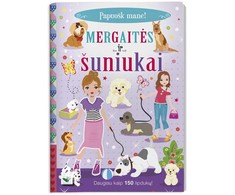 KNYGA Papuošk mane! Mergaitės ir šuniukai. Daugiau nei 150 lipdukų.