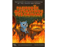 KNYGA Pasiruošk matematikos egzaminams. Šimtukininko matematikos konspektas, VBE 1 VBE 2 taisyklės, memai, pavyzdžiai