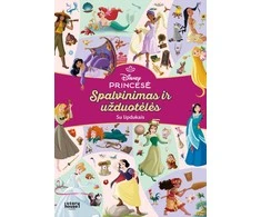 KNYGA Princesės. Spalvinimas ir užduotėlės su lipdukais