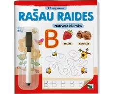 KNYGA Rašau raides. 4-5 m. vaikams. Nutrynęs vėl rašyk. Su flomasteriu