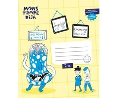 KNYGA Sąsiuvinis MONSTROPEDIJA. PAMOKOS, nuo 2 klasės, langeliais, 12lapų
