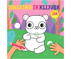 Spalvink ir klijuok. Spalvinimo knygelė su lipdukais