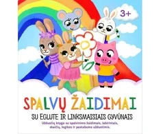 KNYGA Spalvų žaidimai su Eglute ir kitais gyvūnais (su kreidelėmis)