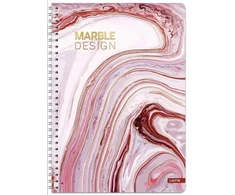 Lastva Knyga su spirale A5 80lap. 70g MARBLE linija