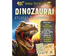 KNYGA "Tamsoje švytintys dinozaurai. Atlasas su lipdukais", 3+