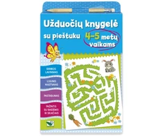 KNYGA Užduočių knygelė su pieštuku 4-5 metų vaikams