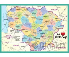 KNYGA Žemėlapis - atvirlaiškis