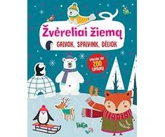KNYGA Žvėreliai žiemą. Galvok, spalvink, dėliok.