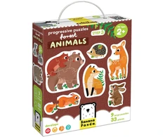Lavinamoji dėlionė Progressive Puzzles Forest Animals 2+