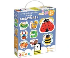 Lavinamoji dėlionė Progressive Puzzles Tiny Creatures 2+