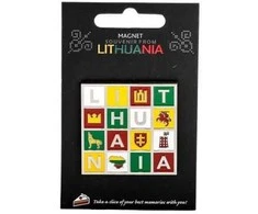Magnetas Lithuania kvadratinis 52x52mm, iš metalo