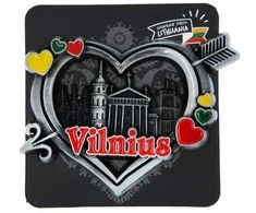 Magnetas Vilnius su širdute 70 x 50 mm