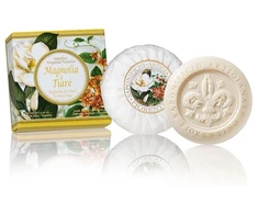 SAF FIORENTINO apvalus muilas rankų darbo su įspaudu Magnolija, 100 g