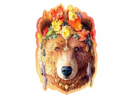 Medinė dėlionė Woodencity Stylish Bear, 250 detalių