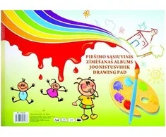 Piešimo sąsiuvinis SMLT, A4, 20 lapų, 120 g/m²