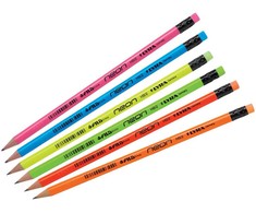 Pieštukas Lyra NEON, HB, su trintuku, padrožtas