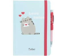 Pusheen Purfect Love Collection A5 Premium užrašų knygutė su šviečiančiu rašikliu