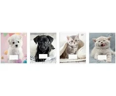 Sąsiuvinis 12 lapų langeliais 12# I lOVE PETS
