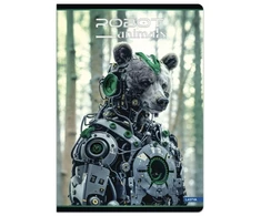 Lastva Sąsiuvinis A4 52lap. 80g ROBOT ANIMALS lang.
