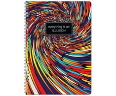 Lastva Sąsiuvinis su spirale A4 100lap 70g lin ILLUSION