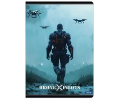 Sąsiuvinis(platus) A5 12 lap. 80 g lang. Dronas PILOTS