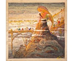 Šilkinė skarelė "Angelo preliudas" (53*53)