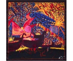 Šilkinė skarelė "Laivai" (53*53)