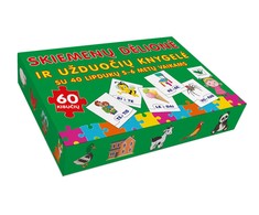 Skiemenų dėlionė ir užduočių knygelė su 40 lipdukų 5-6 metų vaikams