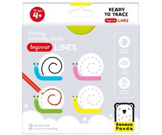 Spalvinimo kortelės Looong Coloring Books: Ready to Trace Beginner Lines 4+