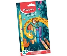 Spalvotas pieštukas Maped Jungle Fever Jumbo 12vnt.