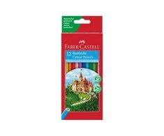 Spalvoti pieštukai Faber-Castell Castle, 12 spalvų