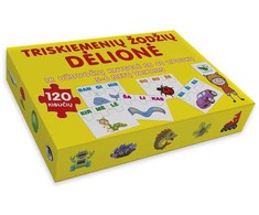 Triskiemenių žodžių dėlionė ir užduočių knygelė su 40 lipd. 5-6 m.v.