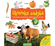 KNYGA 40kortelių. Ūkininko sodyba. Vaizdinė priemonė vaikučiams lavinti