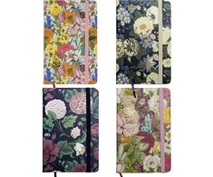 Užrašų knygelė A6, kietu viršeliu, linija, Flowers, 80 lapų