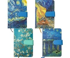 Užrašų knygelė A6 lnija 80 lap.kietu viršeliu ,su segtuku Vincent van Gogh
