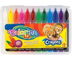 COLORINO KIDS veido puošybos kreidelės, 12 spalvų, 32650PTR