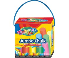 COLORINO CREATIVE JUMBO spalvota kreida dėžutėje su rankena 15 vnt, 65825PTR