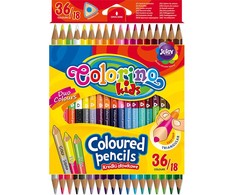 COLORINO CREATIVE Trikampiai spalvoti pieštukai 18 vnt/36 spalvų, 68512PTR