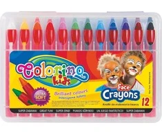 COLORINO KIDS veido puošybos kreidelės, 12 spalvų, 32650PTR