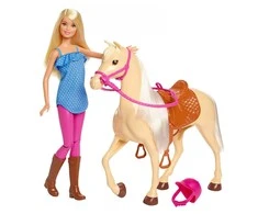 Mattel BARBIE lėlė ir jos žirgas, FXH13