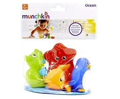 MUNCHKIN guminiai žaisliukai 4 vnt. Ocean 9m+ 01110301