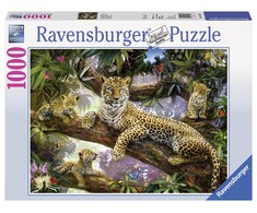 RAVENSBURGER dėlionė Leopardų šeima, 1000d., 191482